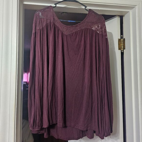 Lane Bryant Tops - Lane Bryant Burgendy Blouse